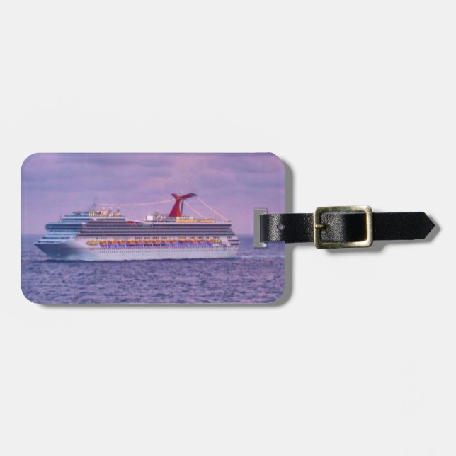 Étiquette À Bagage Bateau dans l'étiquette de bagage personnalisée (Devant horizontal)