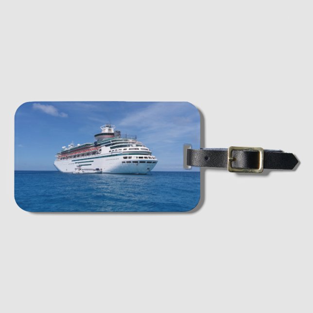 Étiquette À Bagage Bateau de croisière (Devant Horizontal)