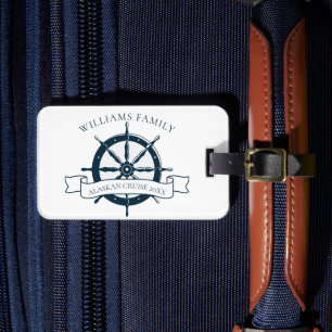 Étiquette À Bagage Bateau de croisière familiale sur mesure Roue Vaca