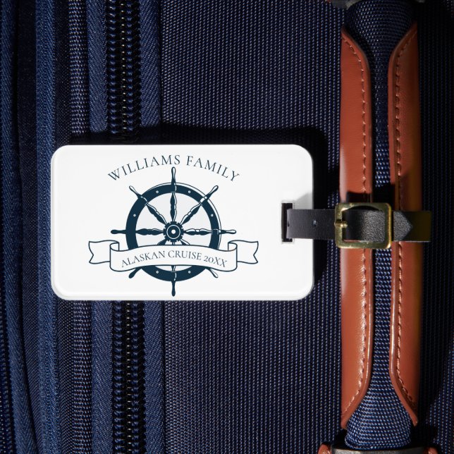 Étiquette À Bagage Bateau de croisière familiale sur mesure Roue Vaca (Insitu Rectoal 4)