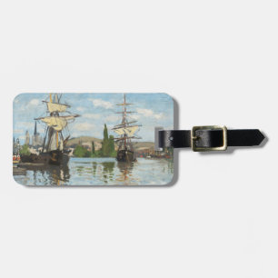 Étiquette À Bagage Bateaux de Claude Monet   montant sur la Seine à