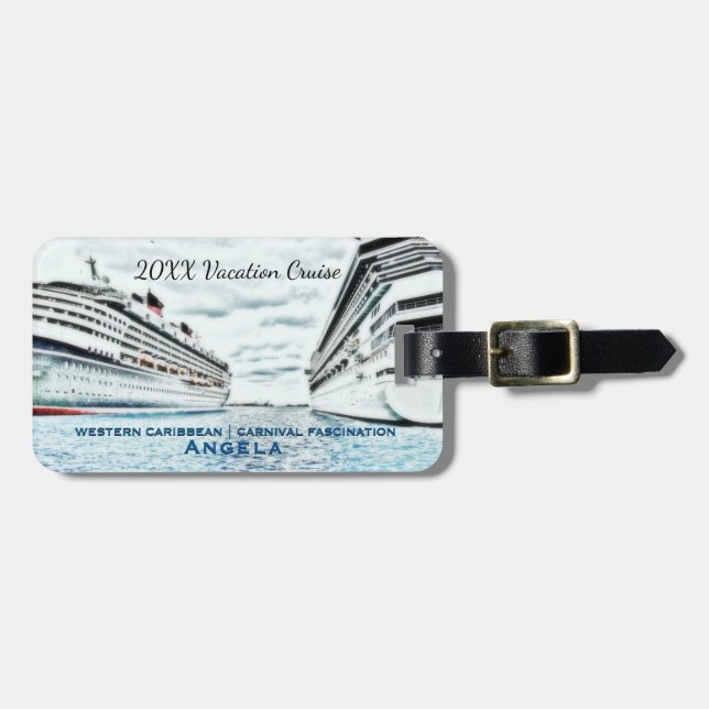 Étiquette À Bagage Bateaux nautiques personnalisés de la croisière | (Devant horizontal)