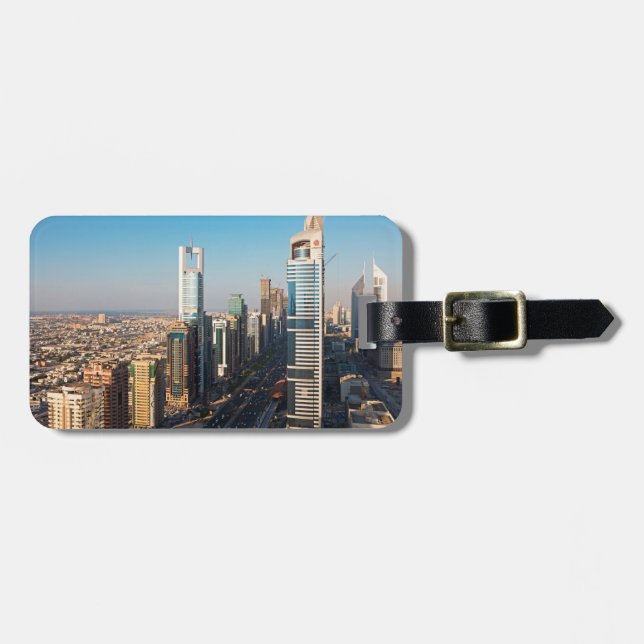 Étiquette À Bagage Bâtiments le long de Sheikh Zayed Road, Dubaï (Devant horizontal)