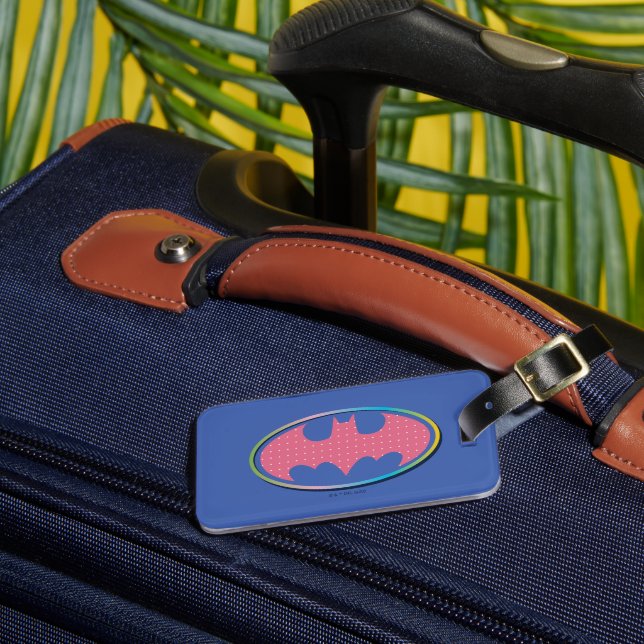 Étiquette À Bagage Batman | Logo Pink Polka Dot (Insitu Rectoal 3)