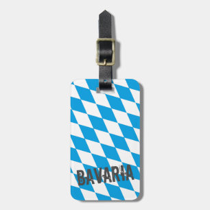 Étiquette À Bagage Bavière Allemagne Drapeau Diamant Design