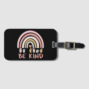 Étiquette À Bagage Be Kind ASL III - Langue des Signes Américaine