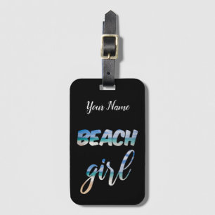 Étiquette À Bagage Beach Girl