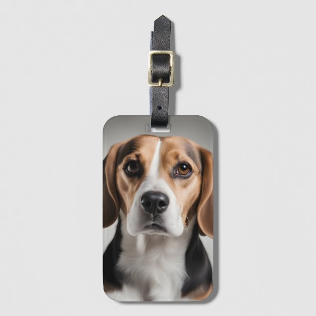 Étiquette À Bagage Beagle (Devant Vertical)