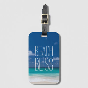 Étiquette À Bagage Beau bonheur de plage