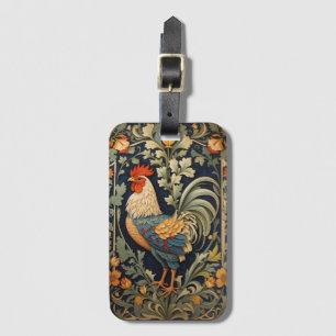 Étiquette À Bagage Beau Coq Vintage William Morris Inspiré