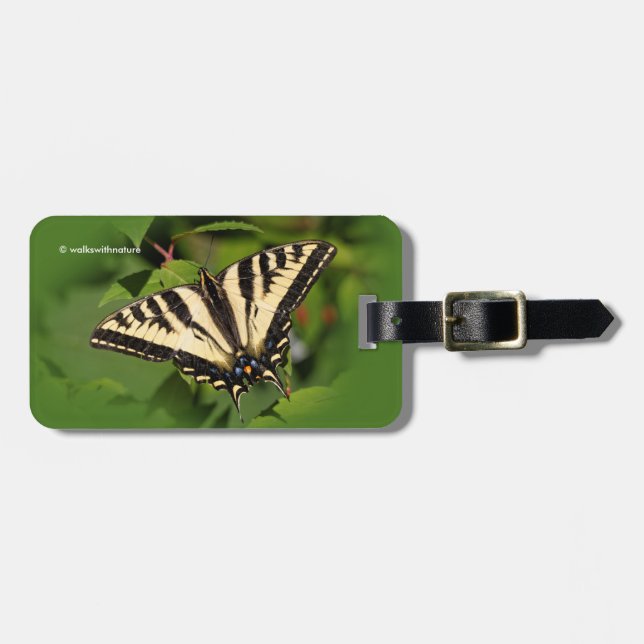 Étiquette À Bagage Beau papillon de l'Ouest de Tigre Swallowtail (Devant horizontal)