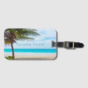 Étiquette À Bagage Beau paradis trouvé