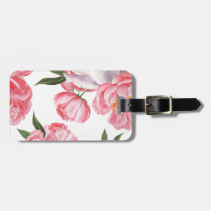 Étiquette À Bagage Beau Rose