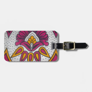 Étiquette À Bagage Beau tissu africain coloré Motif Art Imprimer