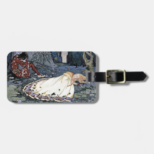 Étiquette À Bagage Beauté couchée Princesse Magie Vintage Romance
