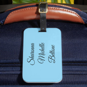 Étiquette À Bagage Bébé Bleu & Noir Exceptionnel