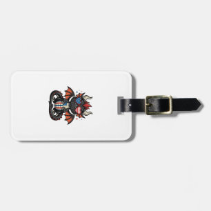 Étiquette À Bagage Bébé Dragon Patriotique Vintage Vector Design de T