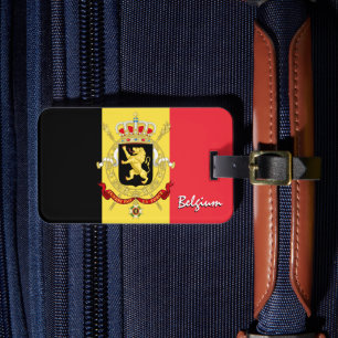 Étiquette À Bagage Belgique Balises de bagage, drapeau patriotique be