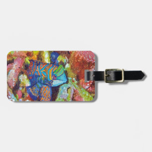 Étiquette À Bagage Belle aquarelle Mandarinfish Design