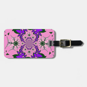 Étiquette À Bagage Belle Bébé rose Floral Purple Shade Motif Art