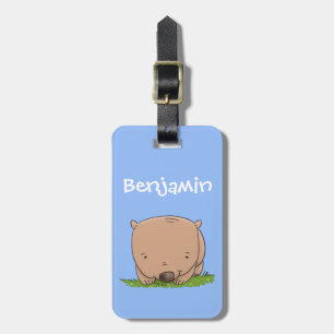 Étiquette À Bagage Belle dessin de bébé wombat australien