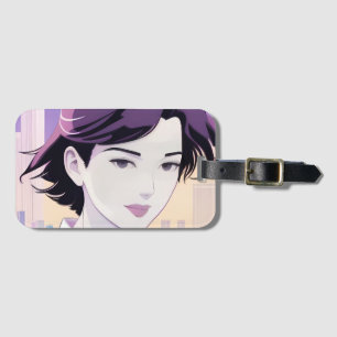 Étiquette À Bagage Belle fermer maquillage ville femme valise balise