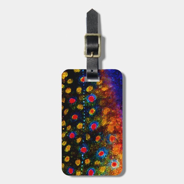 Étiquette À Bagage "Belle peau, truite de ruisseau " (Devant Vertical)