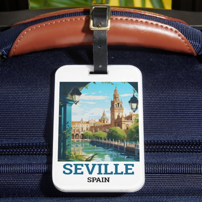 Étiquette À Bagage Belle Séville Beauté de l'Andalousie Espagne Voyag (Insitu Rectoal 2)