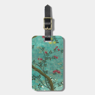 Étiquette À Bagage Belle vintage fleur d'antiquités papillons