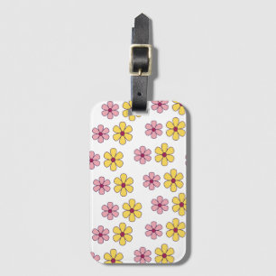 Étiquette À Bagage Belles grosses fleurs
