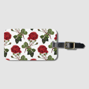 Étiquette À Bagage Belles Roses Rouges