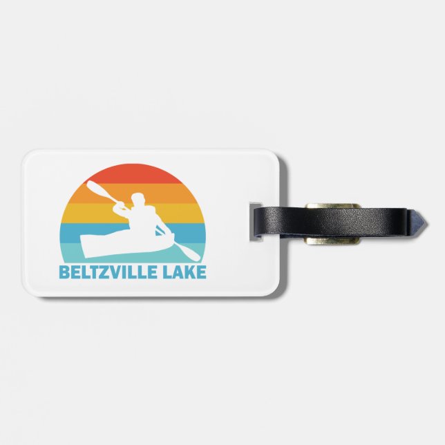 Étiquette À Bagage Beltzville Lake Pennsylvanie Kayak (Dos horizontal)