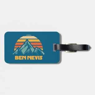 Étiquette À Bagage Ben Nevis Retro Turquoise