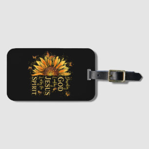 Étiquette À Bagage Béni Par Dieu - Aimé Par Jésus, Tournesol