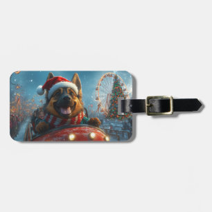 Étiquette À Bagage Berger belge Roller Dessous de verre Noël