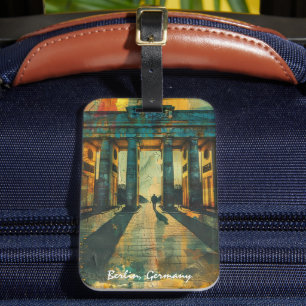 Étiquette À Bagage Berlin coloré Allemagne Porte de Brandebourg
