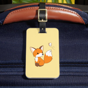 Étiquette À Bagage Beurre à regarder de la petite Fox mignonne