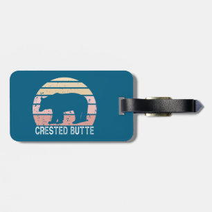 Étiquette À Bagage Beurre de Crête Colorado Ours Rétro