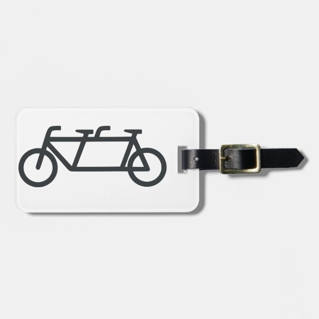 Étiquette À Bagage Bicyclette tandem (Devant horizontal)