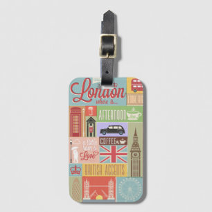 Étiquette À Bagage Bienvenue à Londres