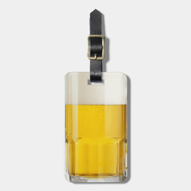 Étiquette À Bagage Bière drôle d'illusion (Devant Vertical)