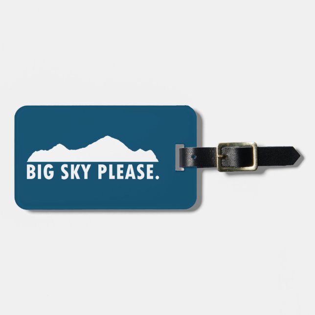 Étiquette À Bagage Big Sky S'Il Vous Plaît (Devant horizontal)