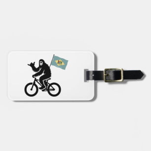Étiquette À Bagage Bigfoot Cyclisme Drapeau du Delaware