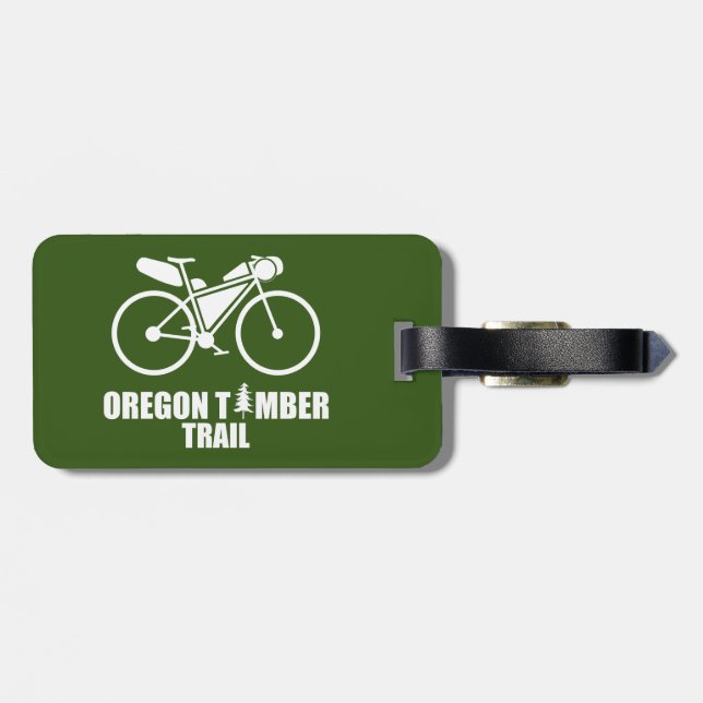 Étiquette À Bagage Bikepacking du sentier du bois de l'Oregon (Dos horizontal)