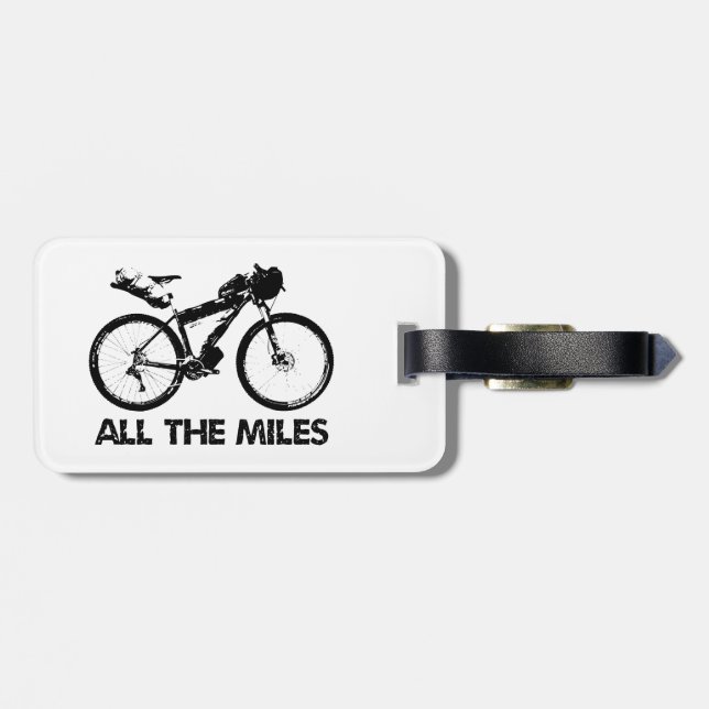 Étiquette À Bagage Bikepacking Tous Les Miles (Dos horizontal)
