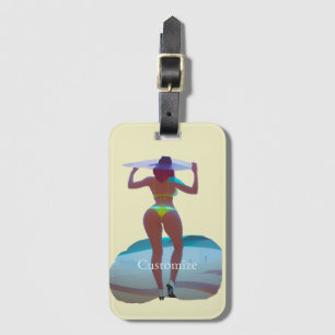 Étiquette À Bagage Bikini Booty Beach Girl Thunder_Cove