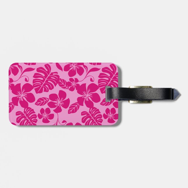 ÉTIQUETTE À BAGAGE BIKINI ROSE (ROSES) (Dos horizontal)