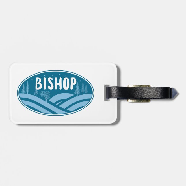 Étiquette À Bagage Bishop California Outdoors (Dos horizontal)