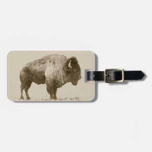 Étiquette À Bagage Bison américain
