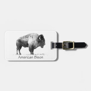 Étiquette À Bagage Bison américain